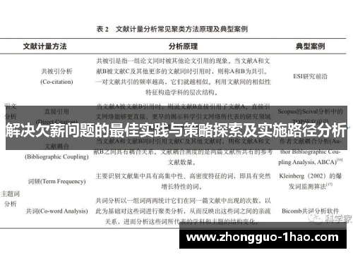解决欠薪问题的最佳实践与策略探索及实施路径分析